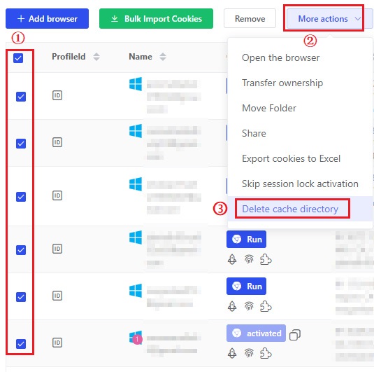 batch browser cache delete