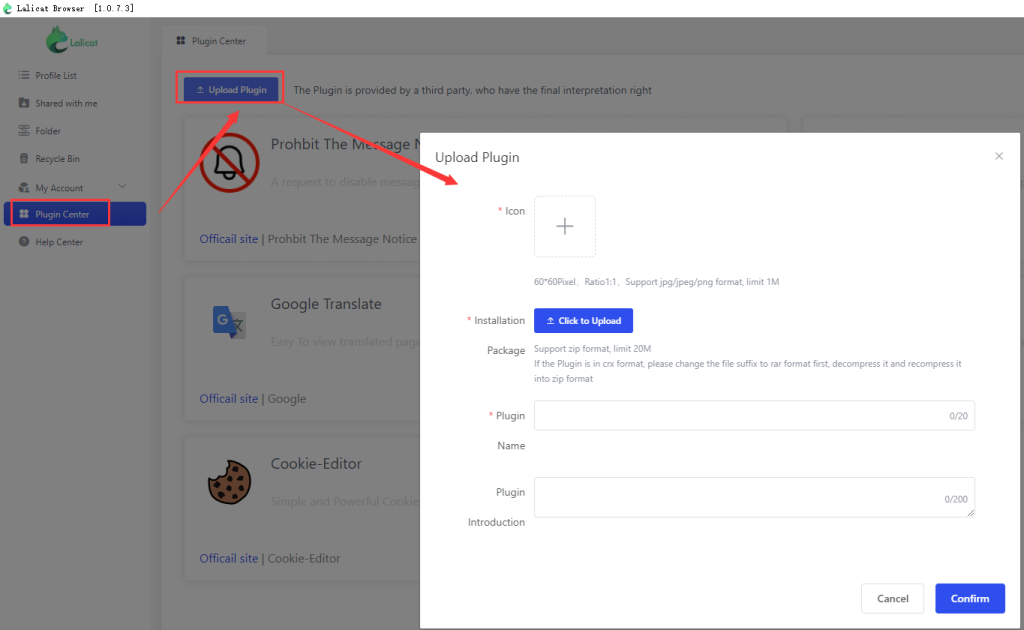 Upload Chrome extension