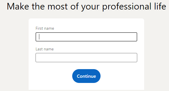 Enter Linkedin name