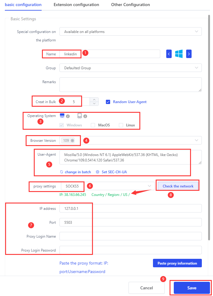 Create multiple virtual browsers in Lalicat