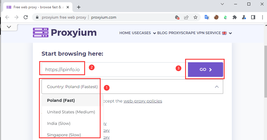 Use Proxyium free web proxy
