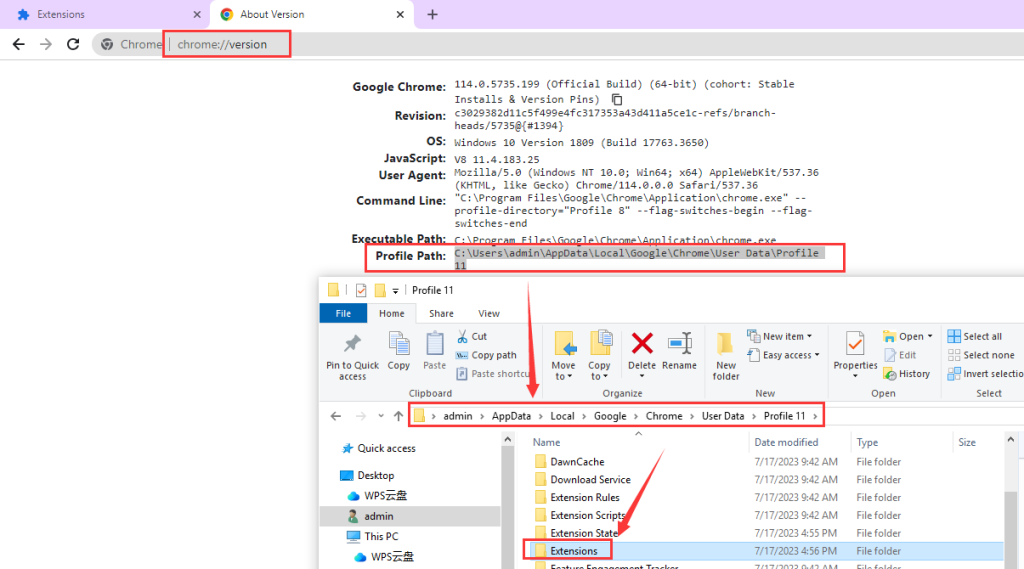 Find the Extension file