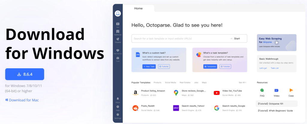 octoparse operating system